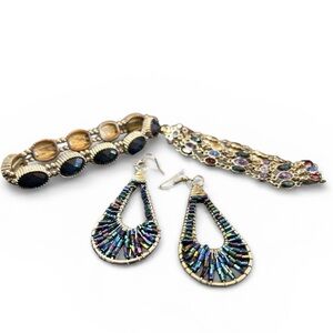 Blue Iridescent Jewelry Set